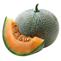 ai généré cantaloup melon png. tranche de cantaloup melon isolé. rafraîchissant melon Haut voir. cantaloup plat allonger png