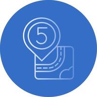 Five Gradient Line Circle Icon vector