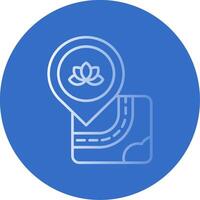 Meditation Gradient Line Circle Icon vector