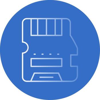 Memory Gradient Line Circle Icon vector