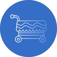 Cart Gradient Line Circle Icon vector