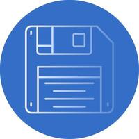 Floppy disk Gradient Line Circle Icon vector