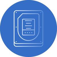 Disk Gradient Line Circle Icon vector