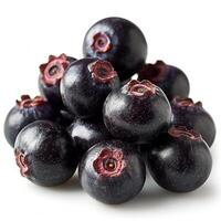 AI generated Acai berries on white isolated background - AI generated image photo