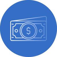 Dollar Gradient Line Circle Icon vector