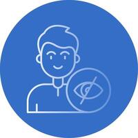 Disabled Gradient Line Circle Icon vector