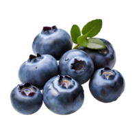 AI generated Blueberries PNG. Blueberries top view PNG. Blueberries flat lay. Organic fruit of blueberry isolated png