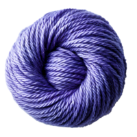 AI generated ball of knitting yarn PNG. purple wool yarn PNG. purple cotton yarn PNG. purple knitting yarn ball for textiles and clothing png