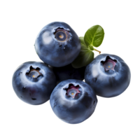 AI generated Blueberries PNG. Blueberries top view PNG. Blueberries flat lay. Organic fruit of blueberry isolated png