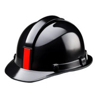 AI generated Black construction safety helmet worker's hardhats PNG isolated on transparent background AI Generative