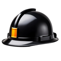 ai generiert schwarz Konstruktion Sicherheit Helm Arbeitskräfte Schutzhelme png isoliert auf transparent Hintergrund ai generativ