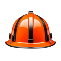 AI generated Orange construction safety helmet worker's hardhats PNG isolated on transparent background AI Generative