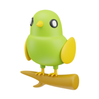 3d spring bird icon png