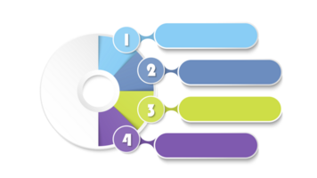 moderno infografía con 4 4 pasos, proceso o opciones png