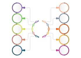 moderne infographie avec dix pas, processus ou options. png