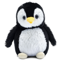ai generado mullido pingüino relleno animal juguete con suave piel aislado en transparente antecedentes ai png