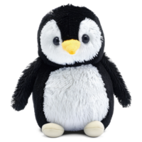 AI generated Fluffy Penguin Stuffed Animal Toy with Soft Fur isolated on transparent background AI png