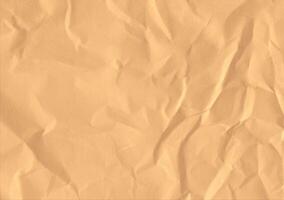 Crumpled brown kraft paper texture banner background photo