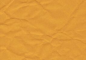 Crumpled brown kraft paper texture banner background photo