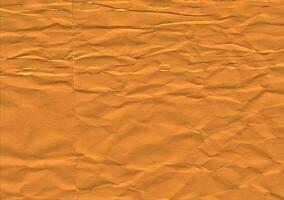 Crumpled brown kraft paper texture banner background photo