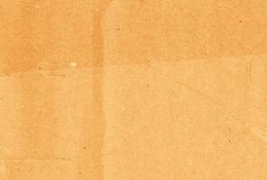 Crumpled brown kraft paper texture banner background photo