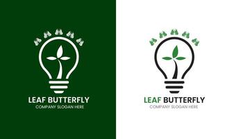 Green leaf nature green power lamp bulb isolated green eco energy concept vector icon