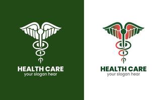 AI generated Medical logo, health care service, heart logo Template vector icon.