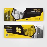 Business abstract vector template for Brochure, Annual Report, Magazine, Poster, Corporate Presentation, Portfolio, Flyer with yellow and black color size A4, Front and back