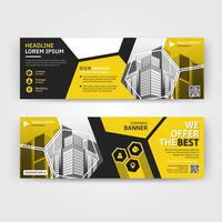 Business abstract vector template for Brochure, Annual Report, Magazine, Poster, Corporate Presentation, Portfolio, Flyer with yellow and black color size A4, Front and back