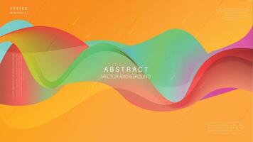 Modern abstract line, wavy background full color. Vector Illustrator. Eps 10 - Vector