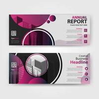 Purple color abstract corporate business banner template, horizontal advertising business banner layout template for website design. Vector