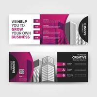 Purple color abstract corporate business banner template, horizontal advertising business banner layout template for website design. Vector