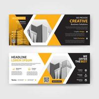 Business abstract vector template for Brochure, Annual Report, Magazine, Poster, Corporate Presentation, Portfolio, Flyer with yellow and black color size A4, Front and back