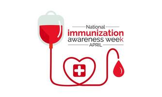 World Immunization week observed in last week of April from 24th to 30th. Banner, poster, flyer. Vector illustration. Vector illustration.