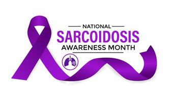 sarcoidosis conciencia mes. vector diseño. bandera póster, volantes y antecedentes diseño.