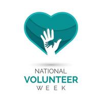 Vector illustration on the theme of National Volunteer week observed each year during third week of April. Greeting card,Banner poster, flyer and background design.