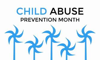 Vector illustration on the theme of National Child abuse prevention and awareness month of April. Greeting card, Banner poster, flyer and background design.