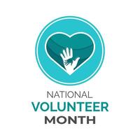 Vector illustration on the theme of National Volunteer week observed each year during third week of April. Greeting card,Banner poster, flyer and background design.