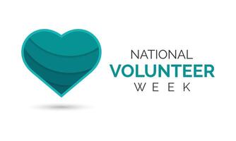 Vector illustration on the theme of National Volunteer week observed each year during third week of April. Greeting card,Banner poster, flyer and background design.