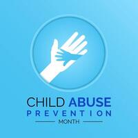 vector ilustración en el tema de nacional niño abuso prevención y conciencia mes de abril. saludo tarjeta, bandera póster, volantes y antecedentes diseño.