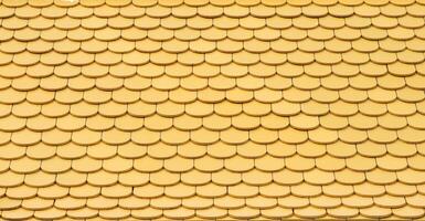 amarillo cerámico embaldosado techo modelo. foto