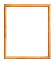 Woodden frame isolated on white background photo