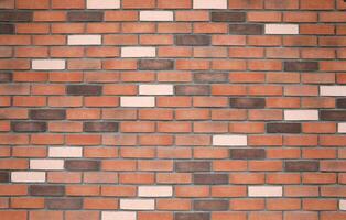 Brick wall pattern with assorted colors. photo