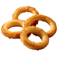 AI generated Onion Ring image isolated on a transparent background PNG photo