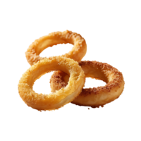 AI generated Onion Ring image isolated on a transparent background PNG photo