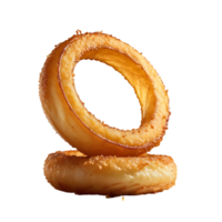 AI generated Onion Ring image isolated on a transparent background PNG photo