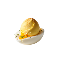 AI generated Deviled Eggs image isolated on a transparent background PNG photo