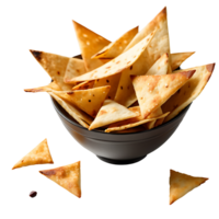 ai generado Agave papas fritas y hummus imagen aislado en un transparente antecedentes png foto