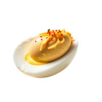 AI generated Deviled Eggs image isolated on a transparent background PNG photo