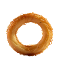 AI generated Onion Ring image isolated on a transparent background PNG photo